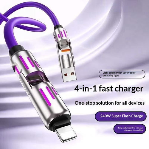 KIRJYSS 4-in-1 Fast Charging Cable (240W)