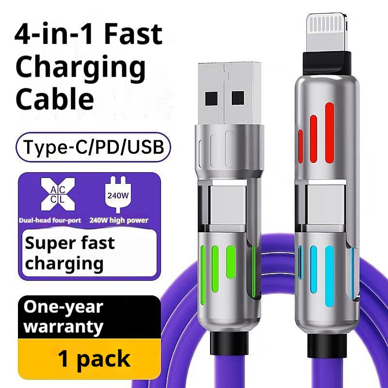 KIRJYSS 4-in-1 Fast Charging Cable (240W)