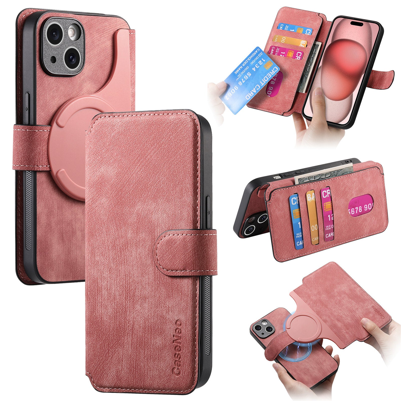 KIRJYSS Magnetic Separation Leather Mag-Case