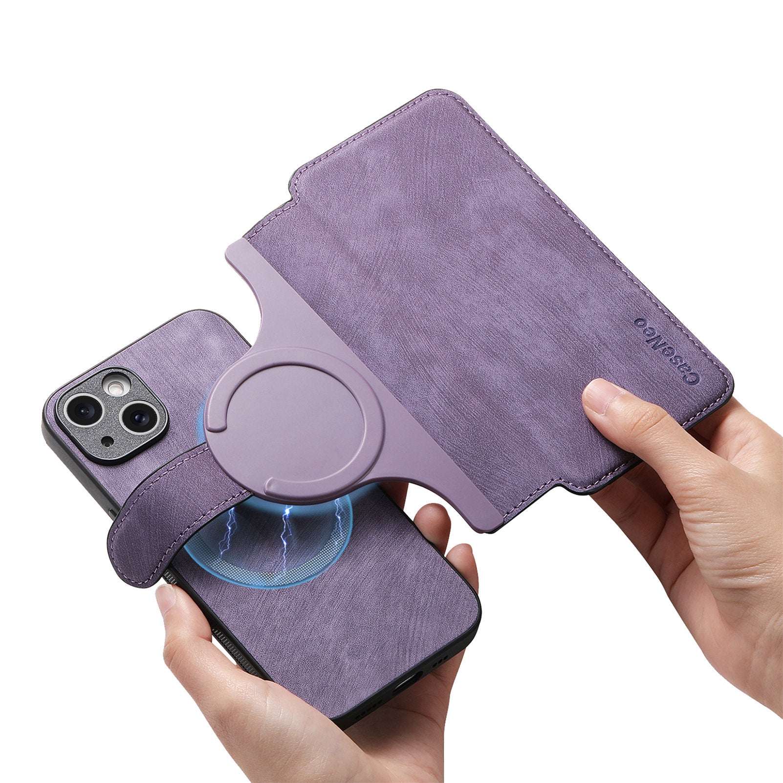 KIRJYSS Magnetic Separation Leather Mag-Case