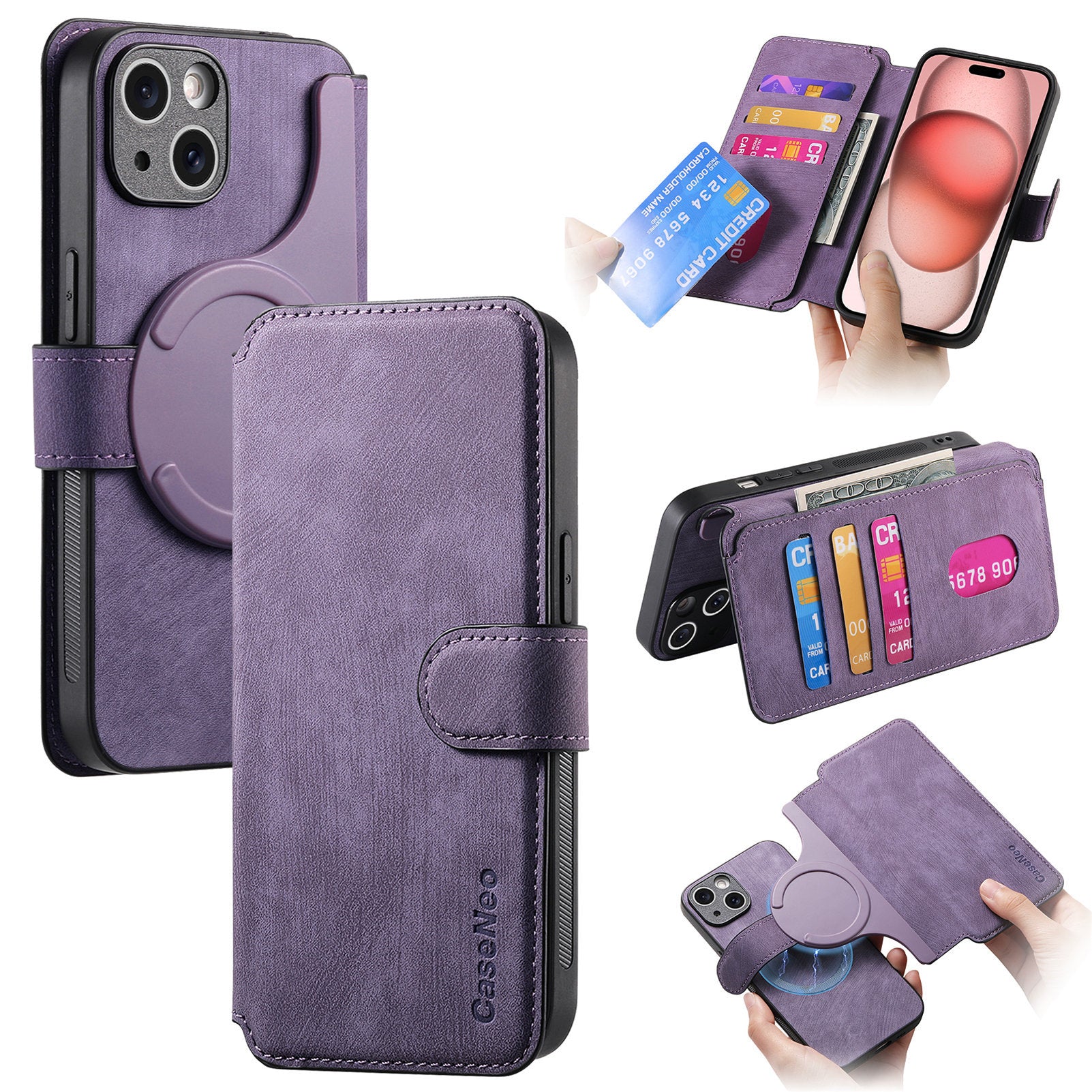 KIRJYSS Magnetic Separation Leather Mag-Case