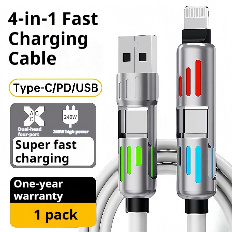 KIRJYSS 4-in-1 Fast Charging Cable (240W)