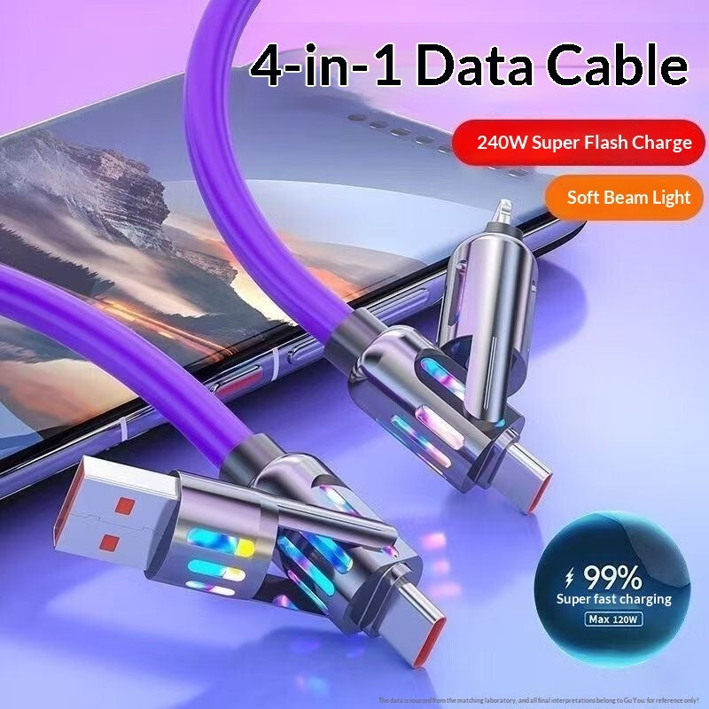 KIRJYSS 4-in-1 Fast Charging Cable (240W)