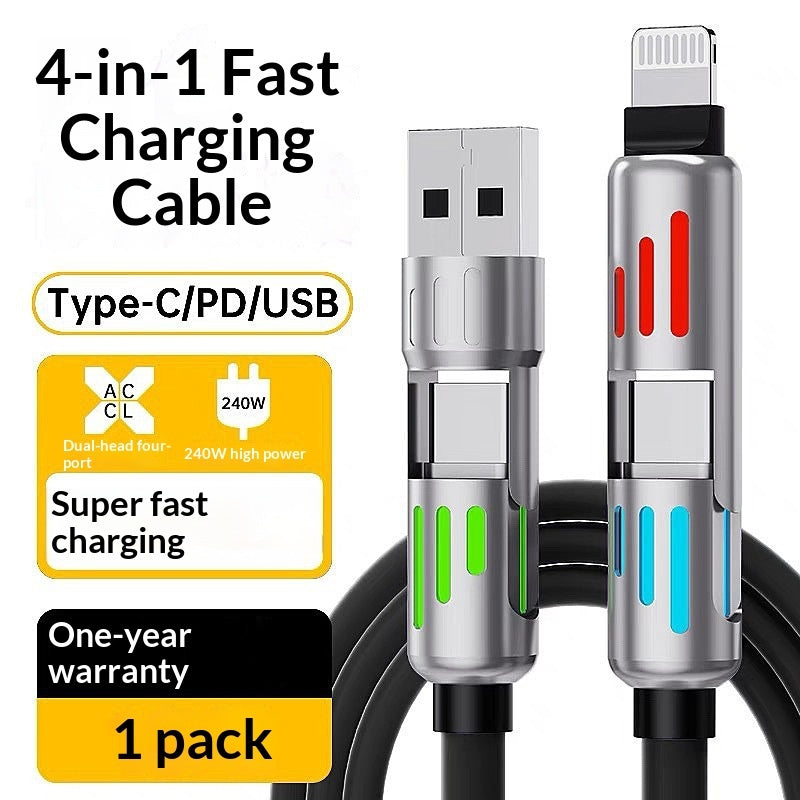 KIRJYSS 4-in-1 Fast Charging Cable (240W)