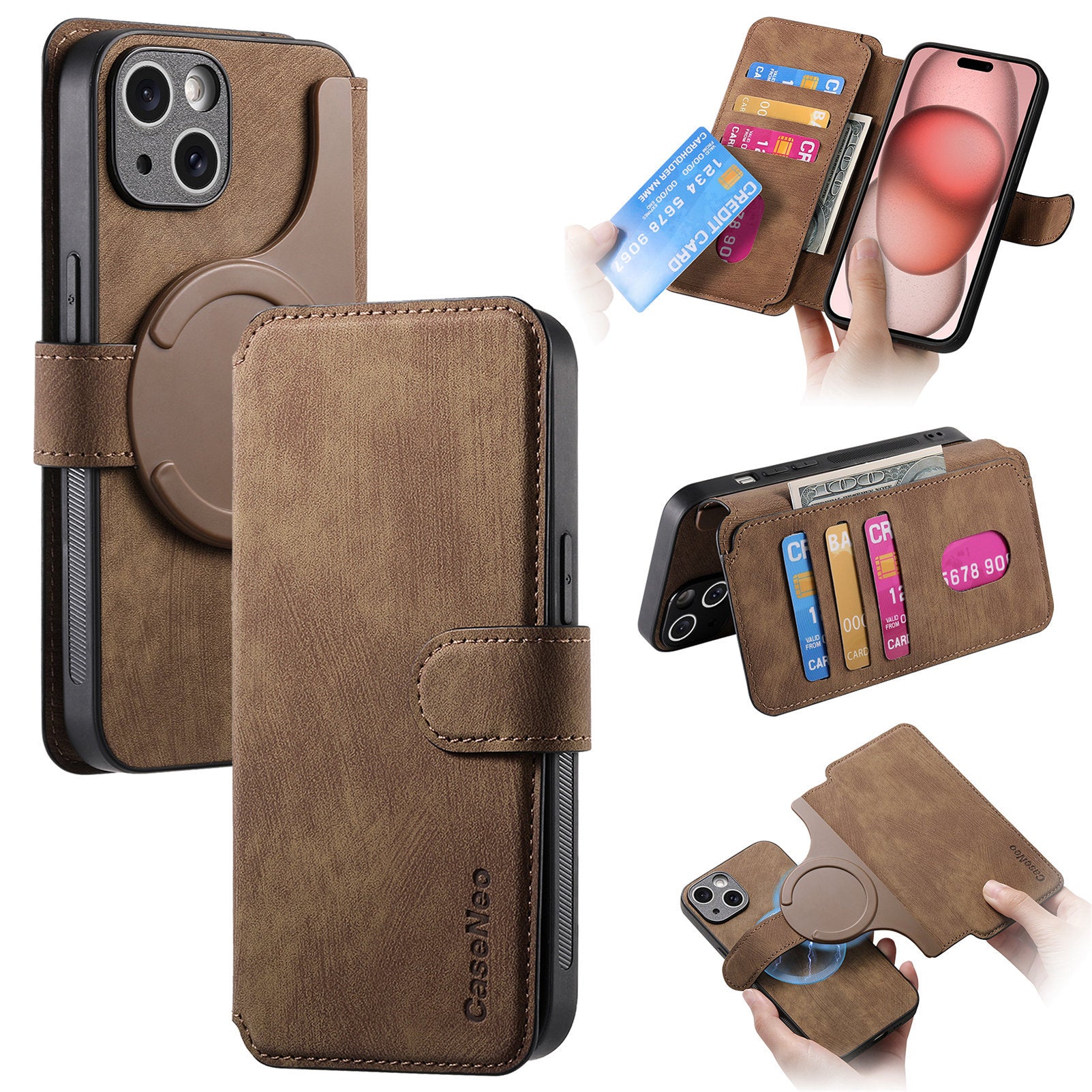 KIRJYSS Magnetic Separation Leather Mag-Case