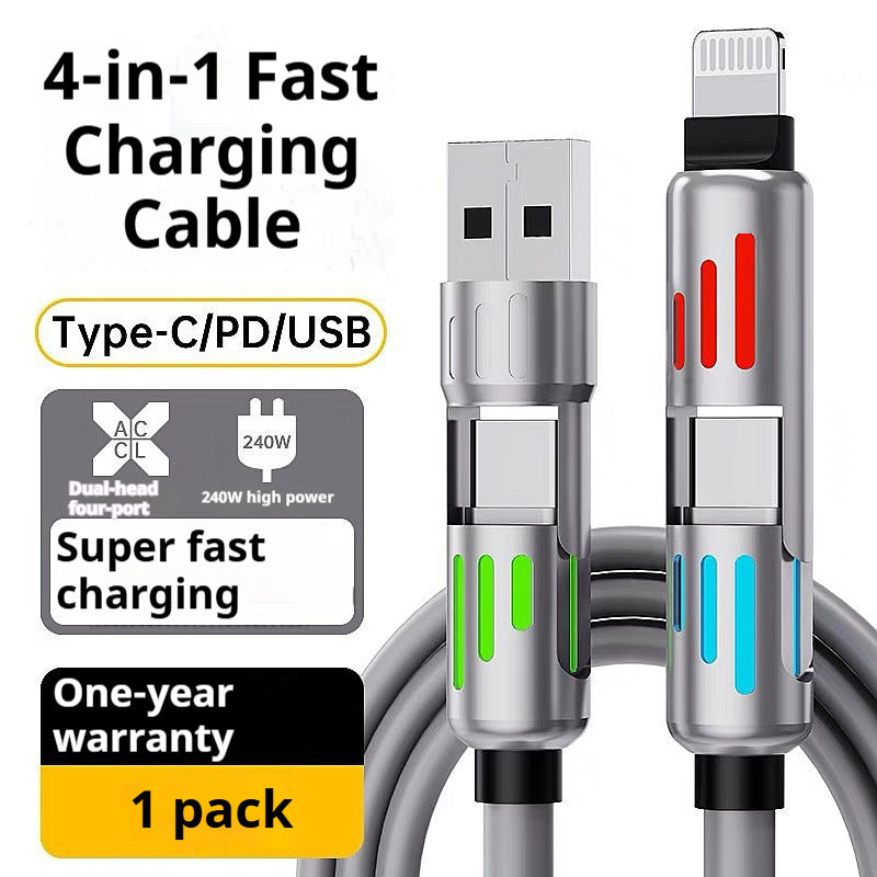 KIRJYSS 4-in-1 Fast Charging Cable (240W)
